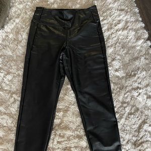 Athleta vegan leather leggings size M